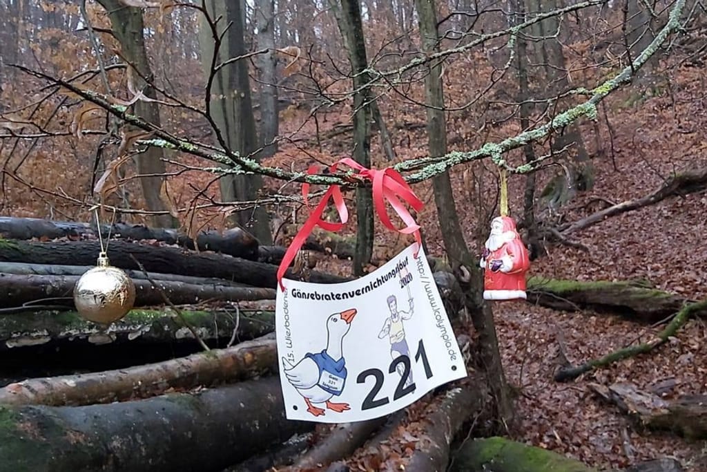 Vom 25. bis 31. Dezember  haben sich 110 Läuferinnen und Läufer beim "15. Gänsebratenvernichtungslauf - Corona-Edition" im Wiesbadener Rabengrund die weihnachtlichen Kalorien abtrainert. 