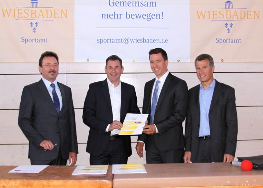 Unterzeichnung Rahmenvertrag für Strombelieferung an Sportvereine durch das Sportamt Wiesbaden und der ESWE Versorgung